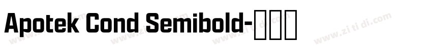 Apotek Cond Semibold字体转换